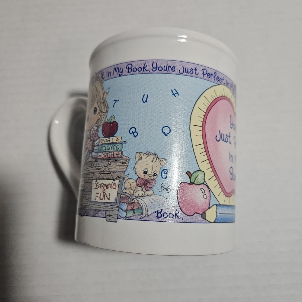 Precious Moments 1997 You're Perfect my Book Teacher Coffee Tea Mug Enesco vtg - Picture 2 of 14